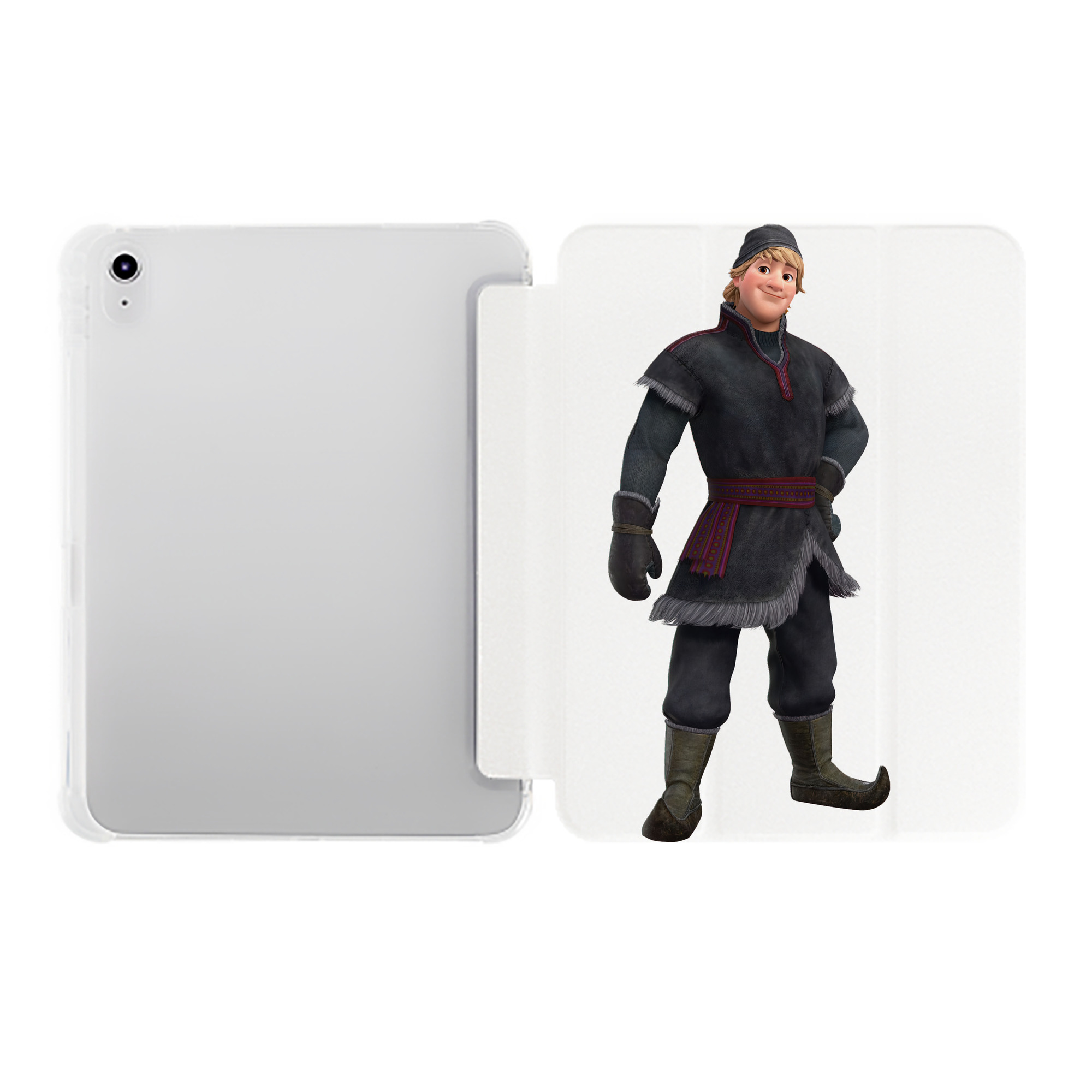 （画像用） アナと雪の女王 アンナ エルサ Frozen Anna Elsa IPad ケース ペン収納付き 三つ折りスタンド PUレザー×シリコン 対応機種9.5/10.5/10.9インチ